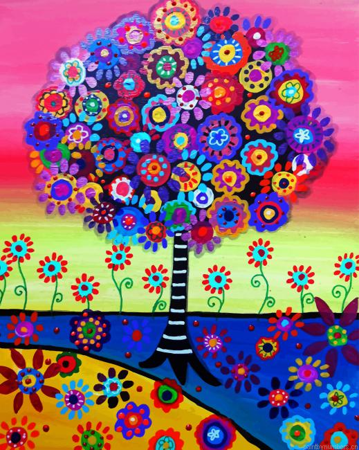 Mexican Folk Art Tree Painting By Numberss.png