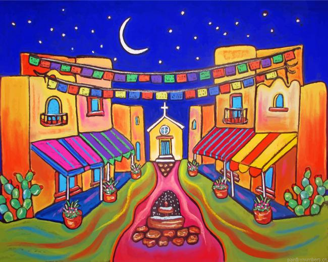 Mexican Life Art Painting By Numberss.png