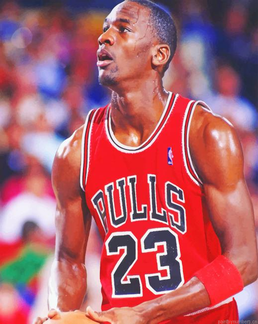 Michael Jordan Basketball Player Painting By Numberss.png