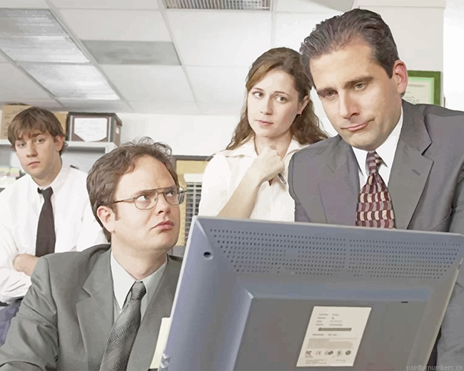 Michael Scott Dwight Schrute The Office Painting By Numberss.png