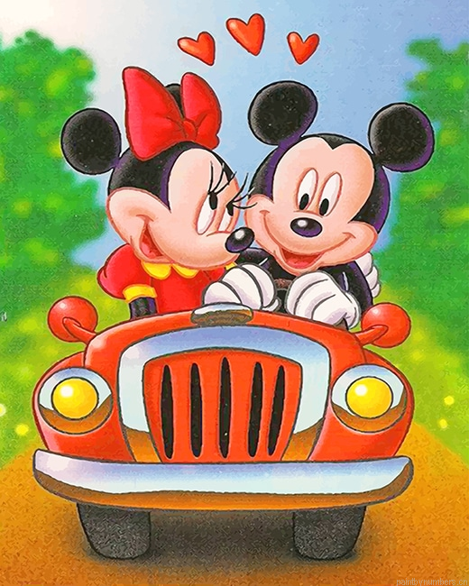 Mickey Mouse And Minnie Mouse Cartoons Painting By Numberss.png