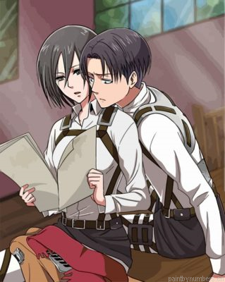 Mikasa Ackerman And Levi Painting By Numbers.png