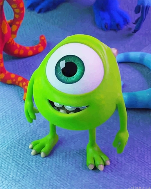 Mike Wazowski Monsters University Painting By Numberss.png