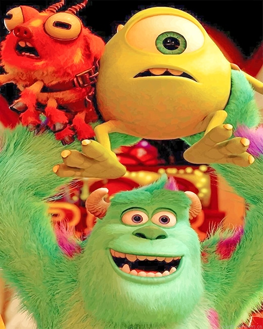 Mike And James Monsters University Animations Painting By Numbers.png