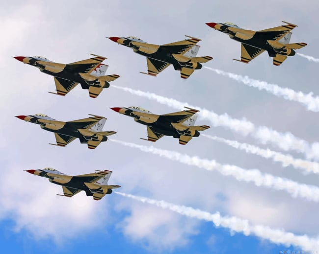 Military Airplanes In The Sky Aircraft Painting By Numbers.png