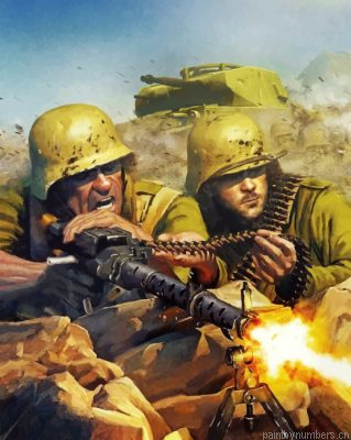 Military Soldiers In War Painting By Numbers.png