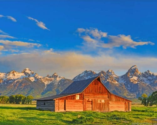 Milton Barn In Jackson Hole Painting By Numbers.png