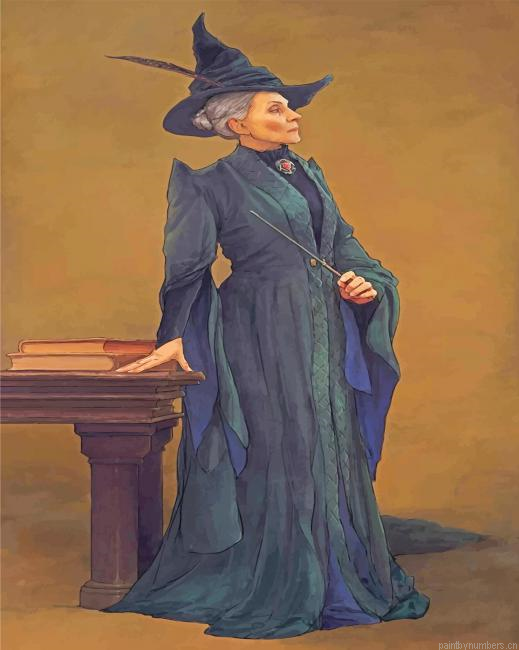Minerva Mcgonagall Harry Potter Painting By Numberss.png