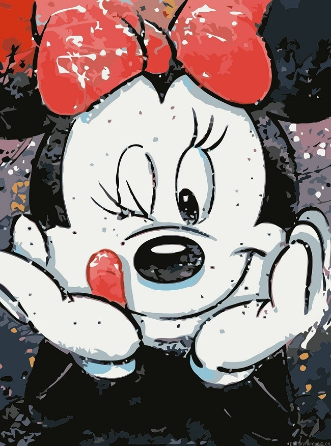 Minnie Mouse Cartoons Painting By Numberss.png