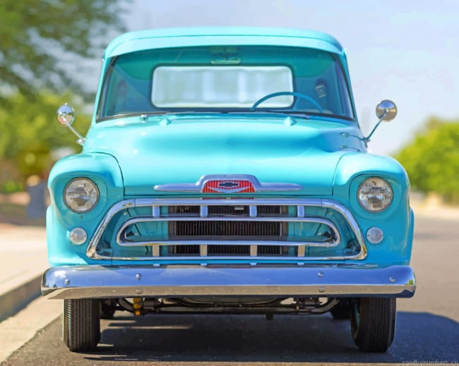 Mint Vintage Car Painting By Numberss.png