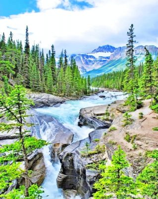 Mistaya Canyon Canada Painting By Numbers.png