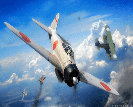 Mitsubishi Aircraft Military Painting By Numbers.png