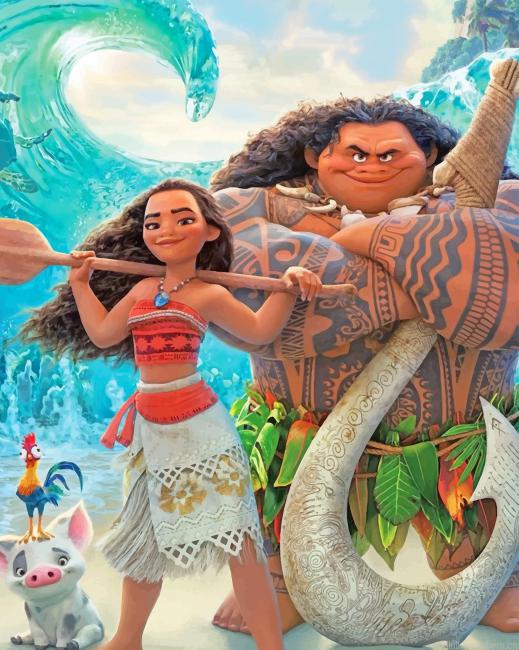 Moana And Chief Tui Animations Painting By Numberss.png