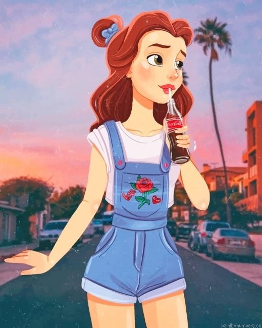 Modern Belle Disney Princess Animations Painting By Numberss.png