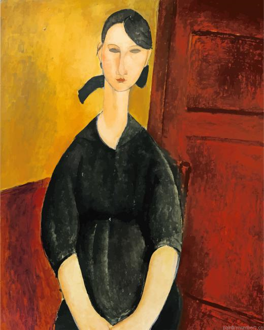 Modigliani Portrait De Paulette Jourdain Painting By Numberss.png