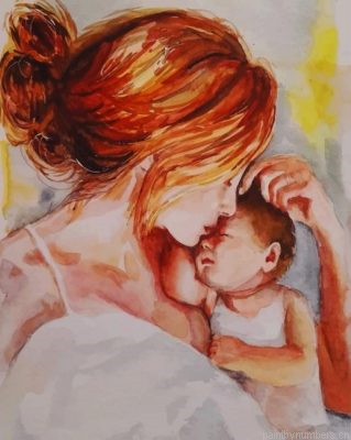 Mom And Her Baby Painting By Numberss.png