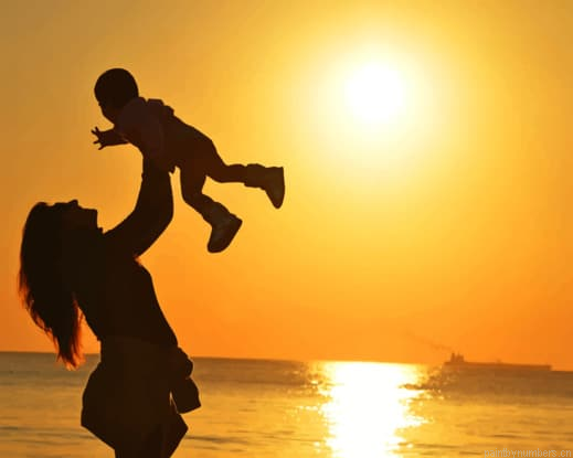 Mommy And Baby Silhouette Painting By Numberss.png