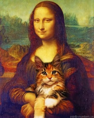 Mona Lisa And Her Cat Painting By Numbers.png