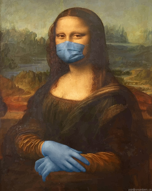 Mona Lisa Wearing Mask Painting By Numbers.png