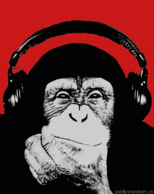 Monkey Headphones Painting By Numbers.png