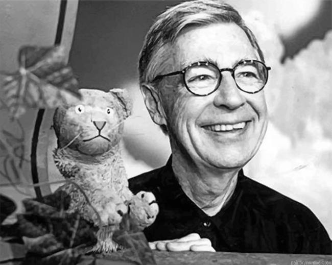 Monochrome Fred Rogers Painting By Numberss.png