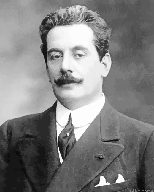 Monochrome Giacomo Puccini Painting By Numberss.png