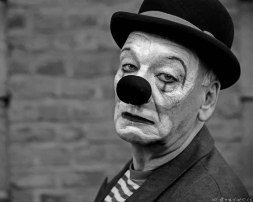 Monochrome Sad Clown Painting By Numbers.png