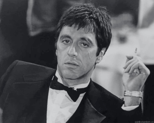 Monochrome Scarface Painting By Numbers.png