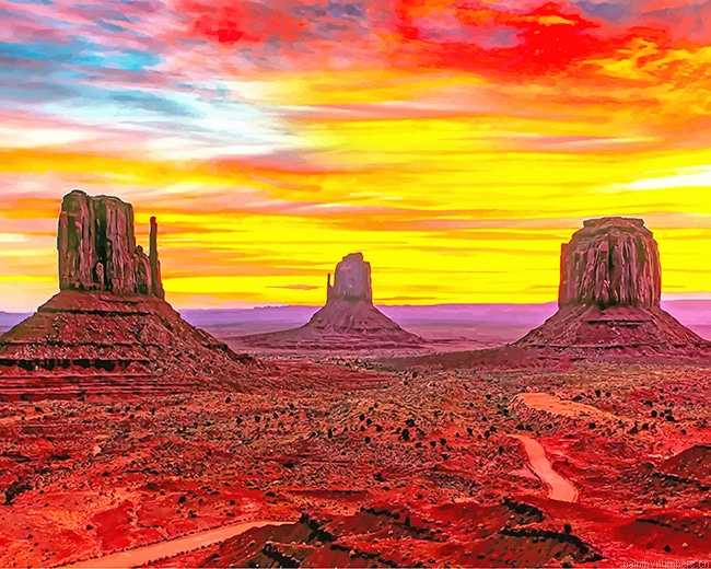 Monument Valley Arizona Landscapes Painting By Numberss.png