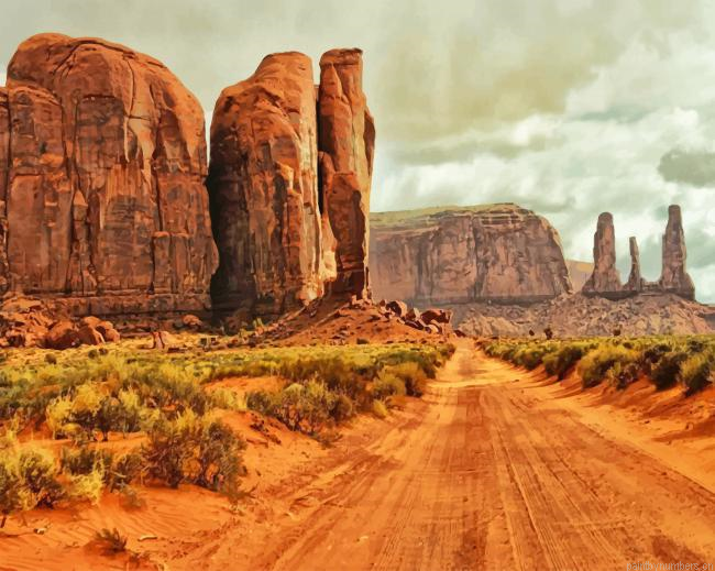 Monument Valley Arizona Usa Landscapes Painting By Numberss.png