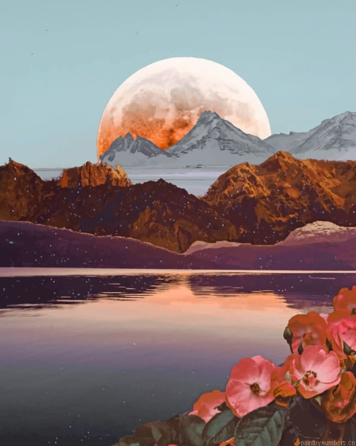Moon Landscape Painting By Numberss.png