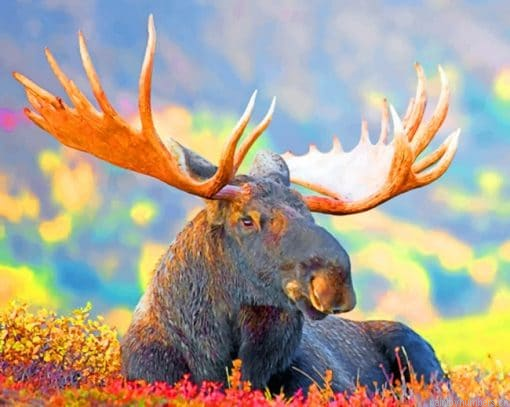 Moose With Big Horns Painting By Numbers.png