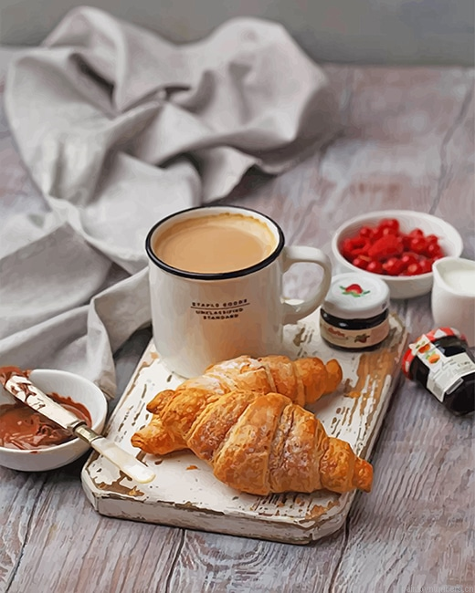 Morning Breakfast Food Painting By Numbers.png