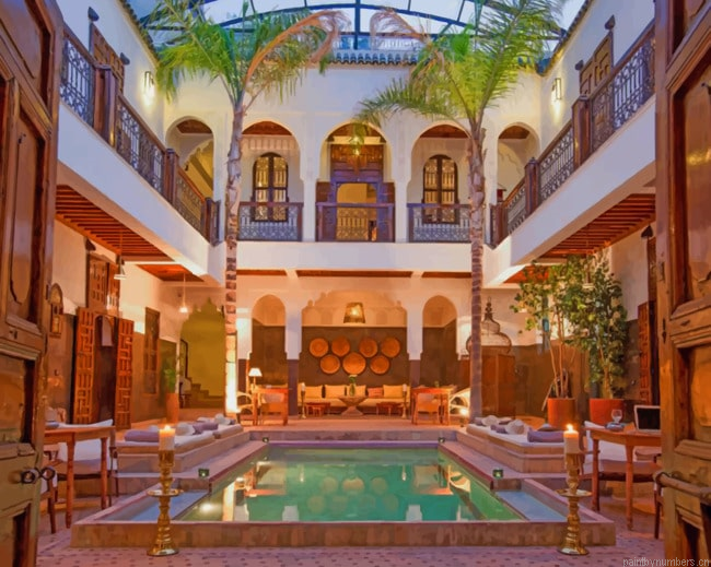 Moroccan Riad Buildings Painting By Numberss.png