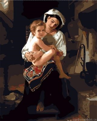 Mother And Baby Painting By Numberss.png