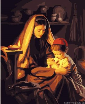 Mother And Child Prayer Painting By Numberss.png