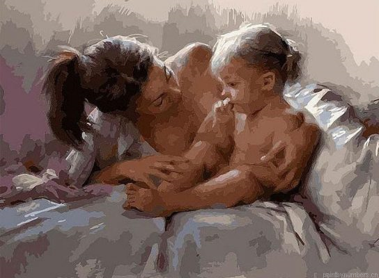 Mother And Daughter Artwork Painting By Numbers.png