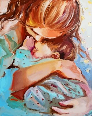 Mother And Her Baby Painting By Numbers.png