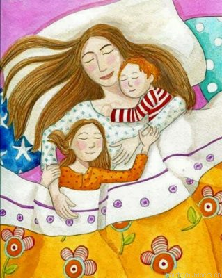 Mother And Kids Painting By Numbers.png