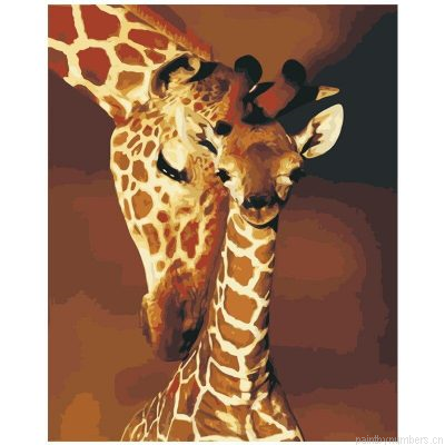 Mother Giraffe And Calf Painting By Numbers.png