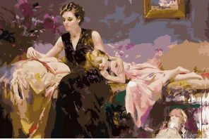 Mother Reading To Her Daughter Painting By Numberss.png