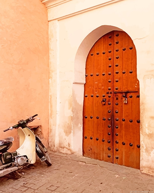 Motorcycle And Door Painting By Numberss.png