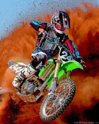 Motorcyclist Dirt Biker Painting By Numbers.png