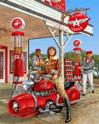 Motorcylist Woman Painting By Numbers.png