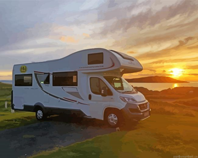 Motorhome Sunset Painting By Numberss.png