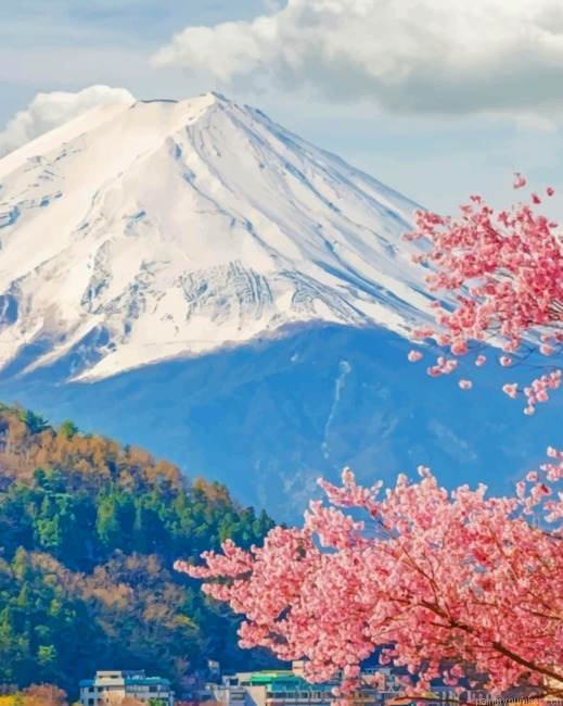 Mount Fuji Japan Landscapes Painting By Numberss.png