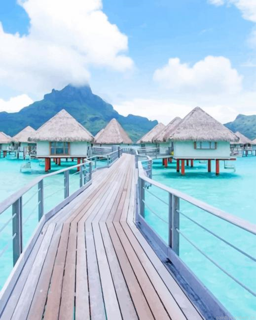Mount Otemanu Bora Bora Sea Painting By Numberss.png