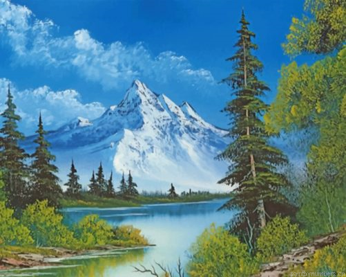 Mountain By Bob Ross Painting By Numbers.png