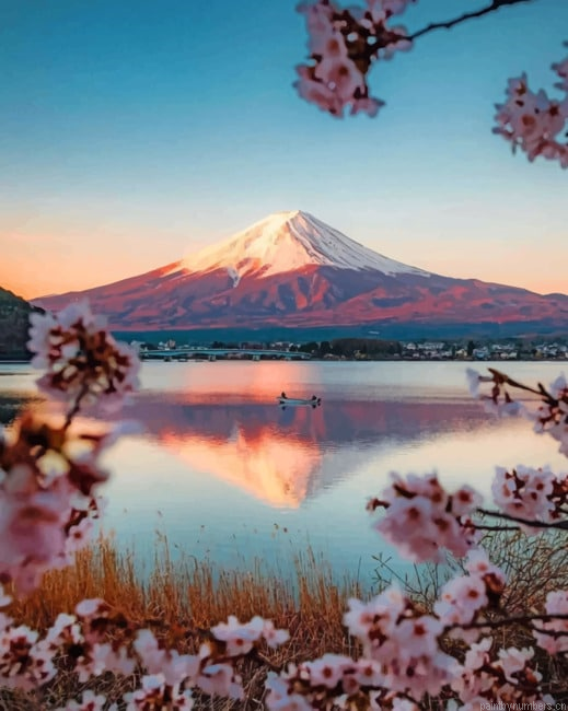 Mountain Fuji Japan Landscapes Painting By Numberss.png