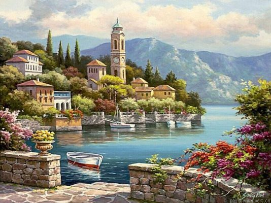 Mountain Lake Painting By Numbers.png